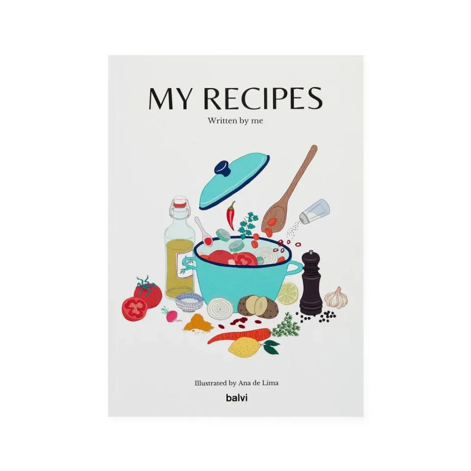 Balvi Notebook A5 Mijn Recepten My Recipes Notitieboek