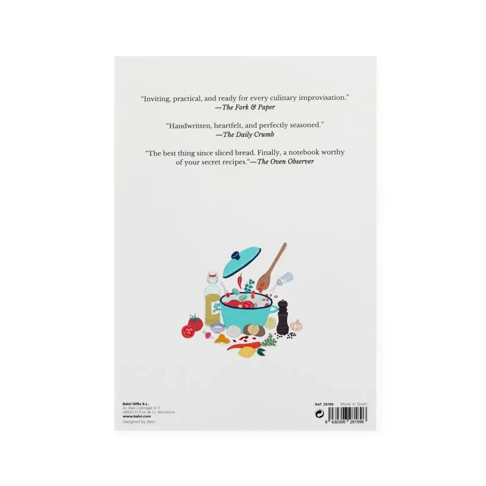 Balvi Notebook A5 Mijn Recepten My Recipes Notitieboek