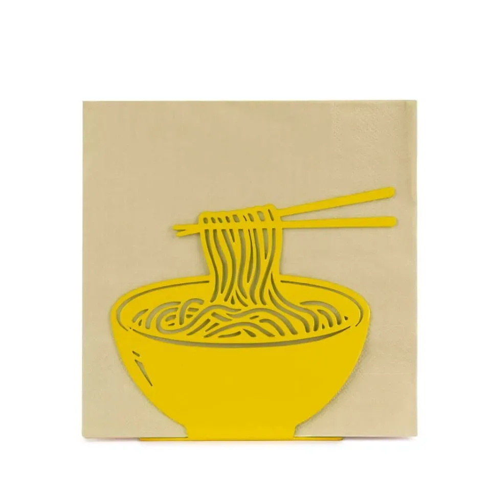 Balvi Servethouder Ramen Geel Metaal