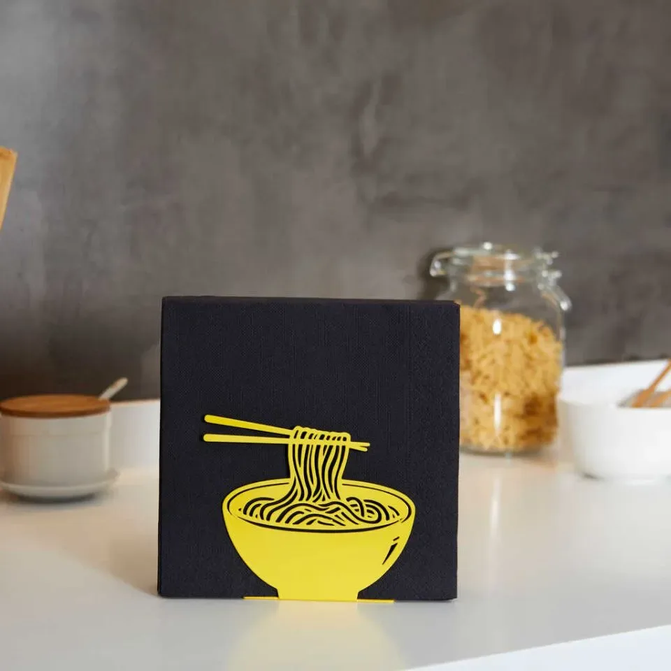Balvi Servethouder Ramen Geel Metaal