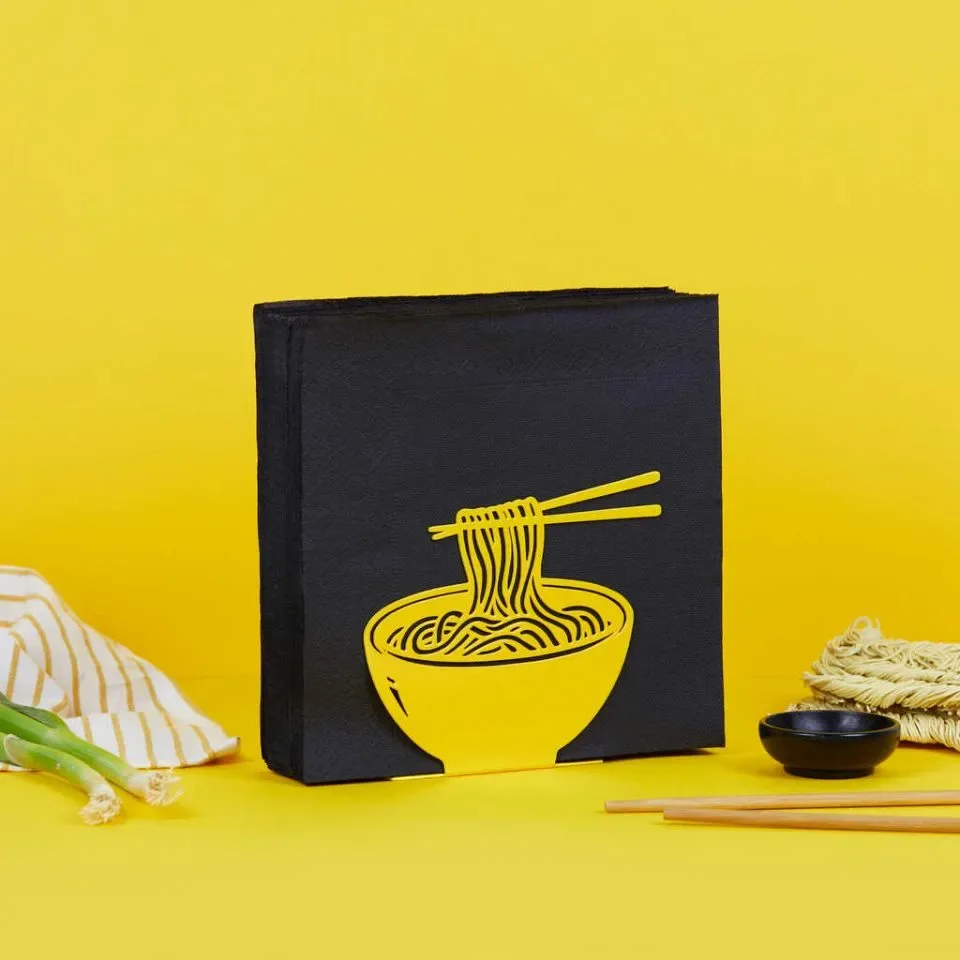 Balvi Servethouder Ramen Geel Metaal