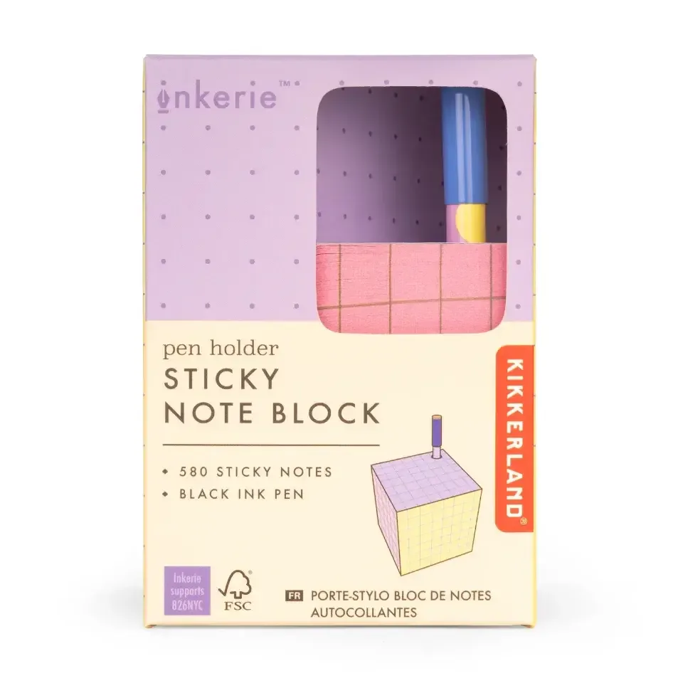 Kikkerland Notitieblokje Post-its met Pen