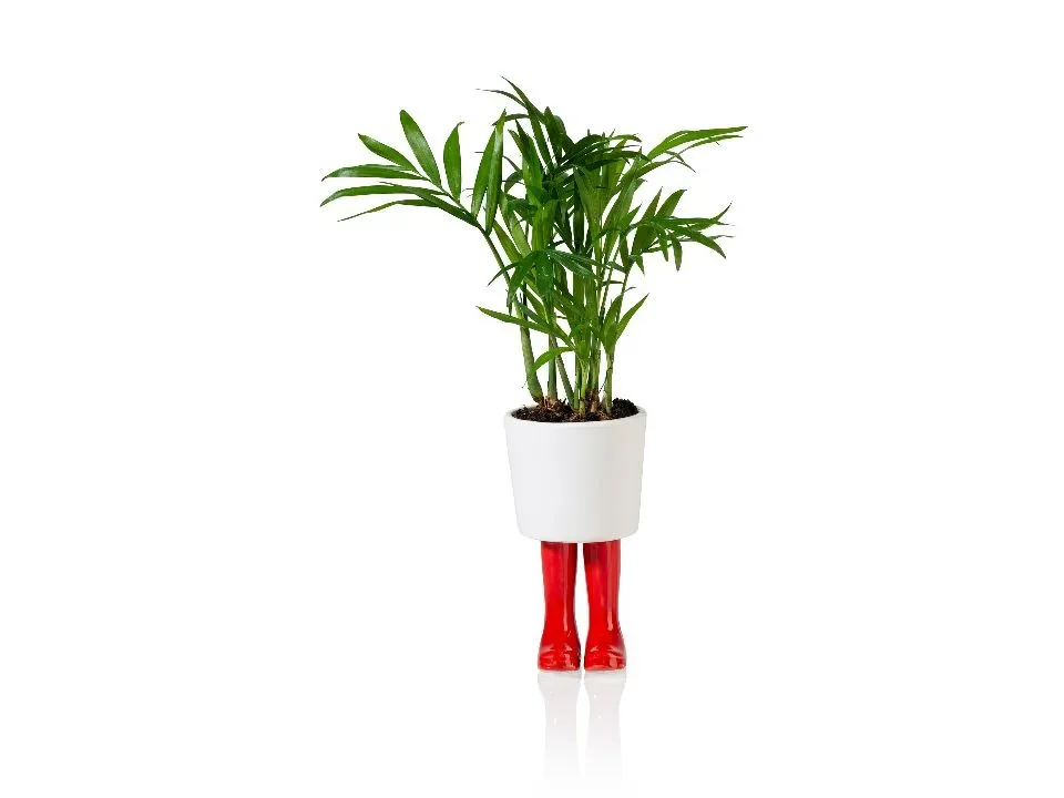 Bitten Design Bloempot Regenlaarzen Rood