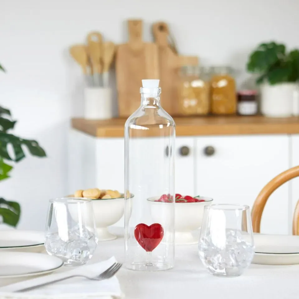 Waterfles Atlantis Love Hart Rood 1.2L Balvi