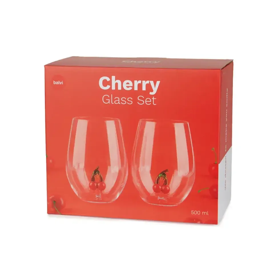 Balvi Glazenset Kers 500ml x2 Glas