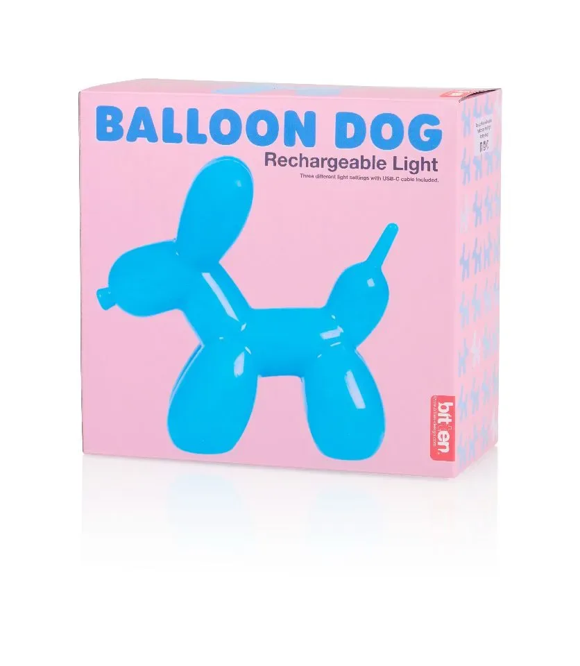 Bitten Design Ballon Hond Blauw Herlaadbare Lamp