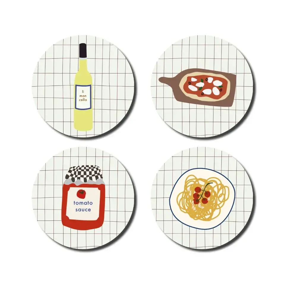 Onderzetters Italië x4 De Lange Tafel