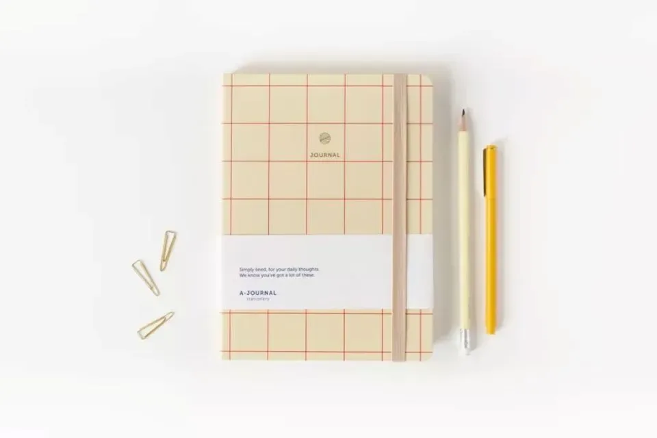 A-Journal | Notitieboek A5 Checkered Beige