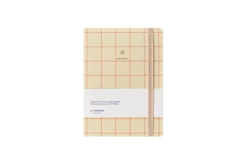 A-Journal | Notitieboek A5 Checkered Beige
