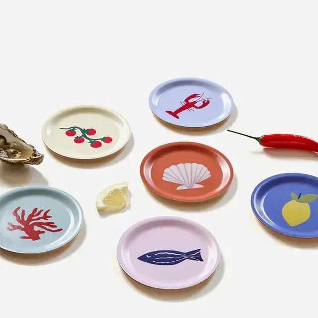Onderzetters Seaside set van 6 | BLU KAT