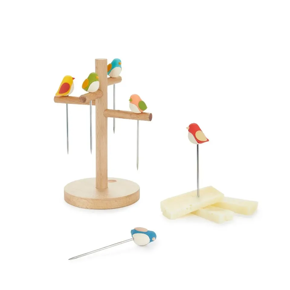 Balvi Cocktailprikkers Vogels x6