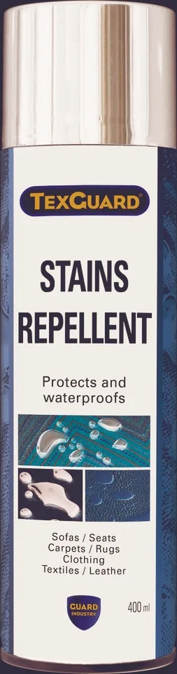 Impregneerspray / meubelspray om textiel en kledij zoals jassen, schoenen, tenten, trouwjurken, kostuums, meubelstof en leer te beschermen tegen water