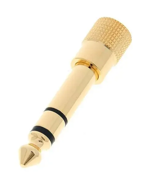 T-bone verloopstekker van mini plug 3,5mm naar stereo jack 6,35mm