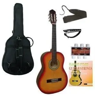 MSA kinder/jeugd-gitaar klassiek 3/4, cherry sunburst, met starterset