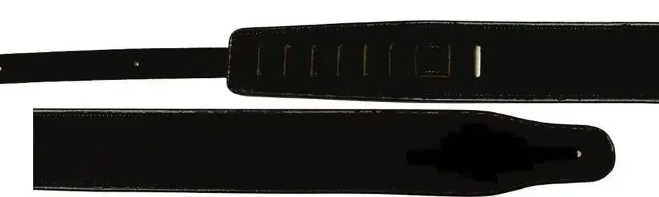 MSA MLB37 gitaarband, zwart natuurleder