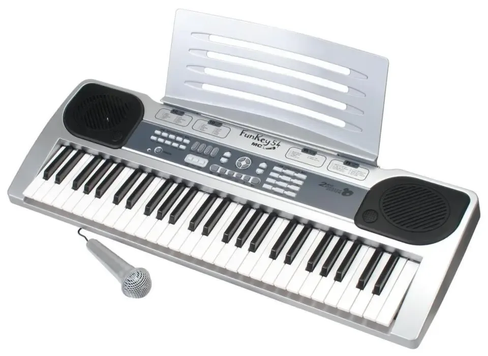 FunKey 54-MIC Keyboard met Muziekbladhouder en Microfoon