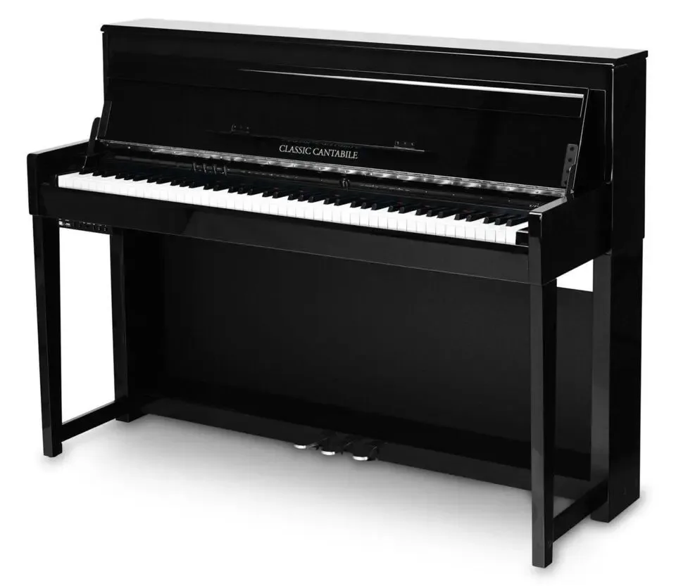 Classic Cantabile UP-1 SH Buffet E-Piano Zwarte hoogglans