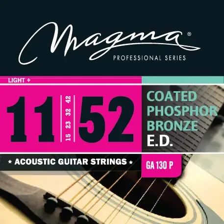 Magma coated phosphor bronze snaren voor western/folkgitaar Light + 011-052