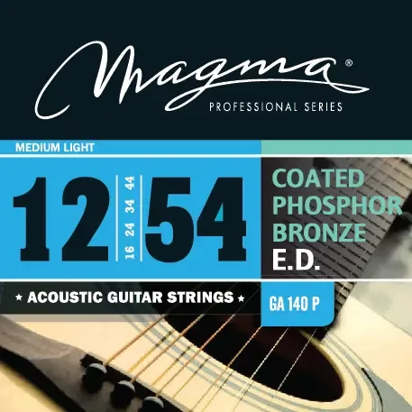 Magma coated phosphor bronze snaren voor western/folkgitaar Medium Light 012-054