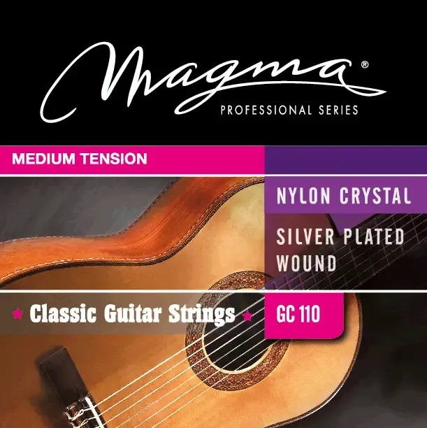 Magma GC110 snaren voor klassieke gitaar, nylon crystal, silver plated, medium tension