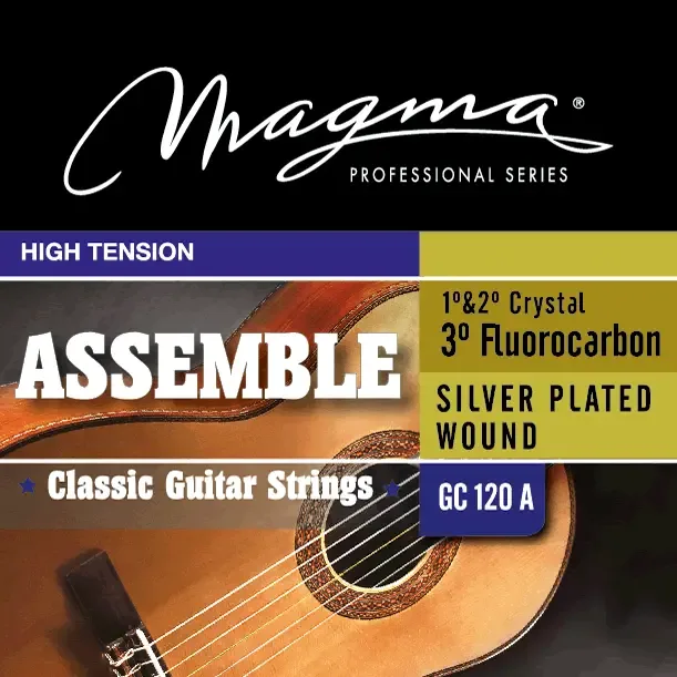 Magma GC120A snaren voor klassieke gitaar, assemble: nylon crystal, fluorocarbon, silver pl