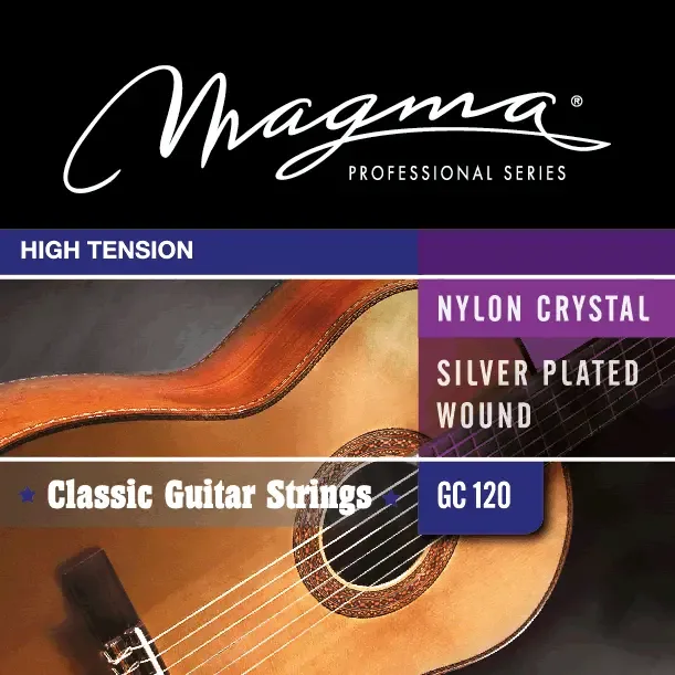 Magma GC120 snaren voor klassieke gitaar, nylon crystal, silver plated, high tension