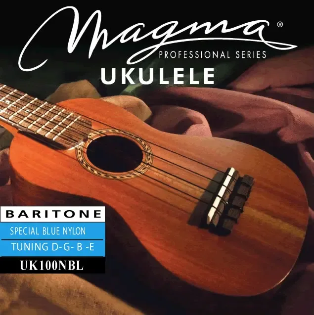 Magma UK100NBL snaren voor sopraanukulele nylon, blauw