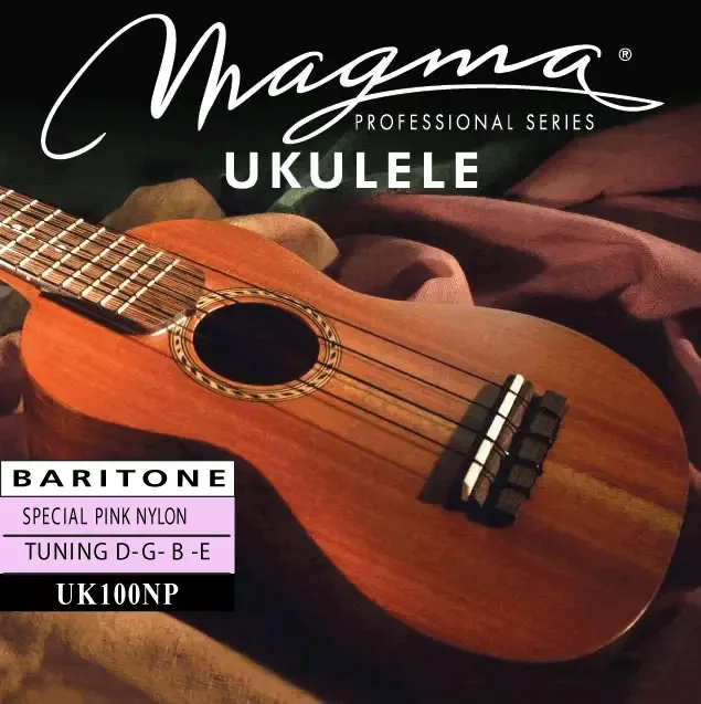 Magma UK100NP snaren voor sopraanukulele nylon, roze