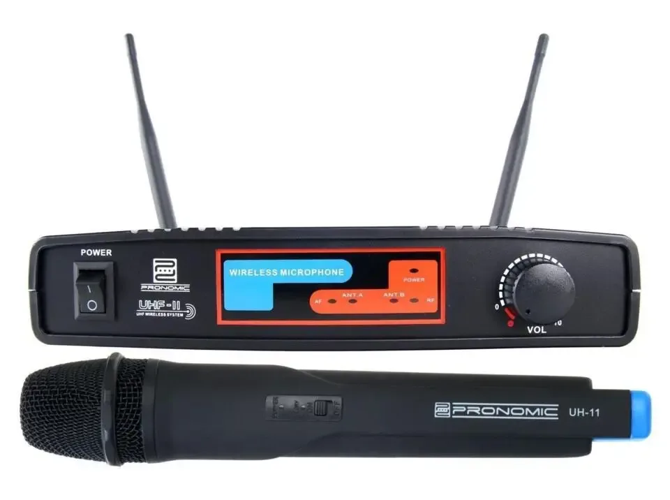 Pronomic UHF-11 draadloze hand microfoonset K9 827,5 MHz