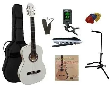 MSA C26 klassieke gitaar, wit, met starterset XL
