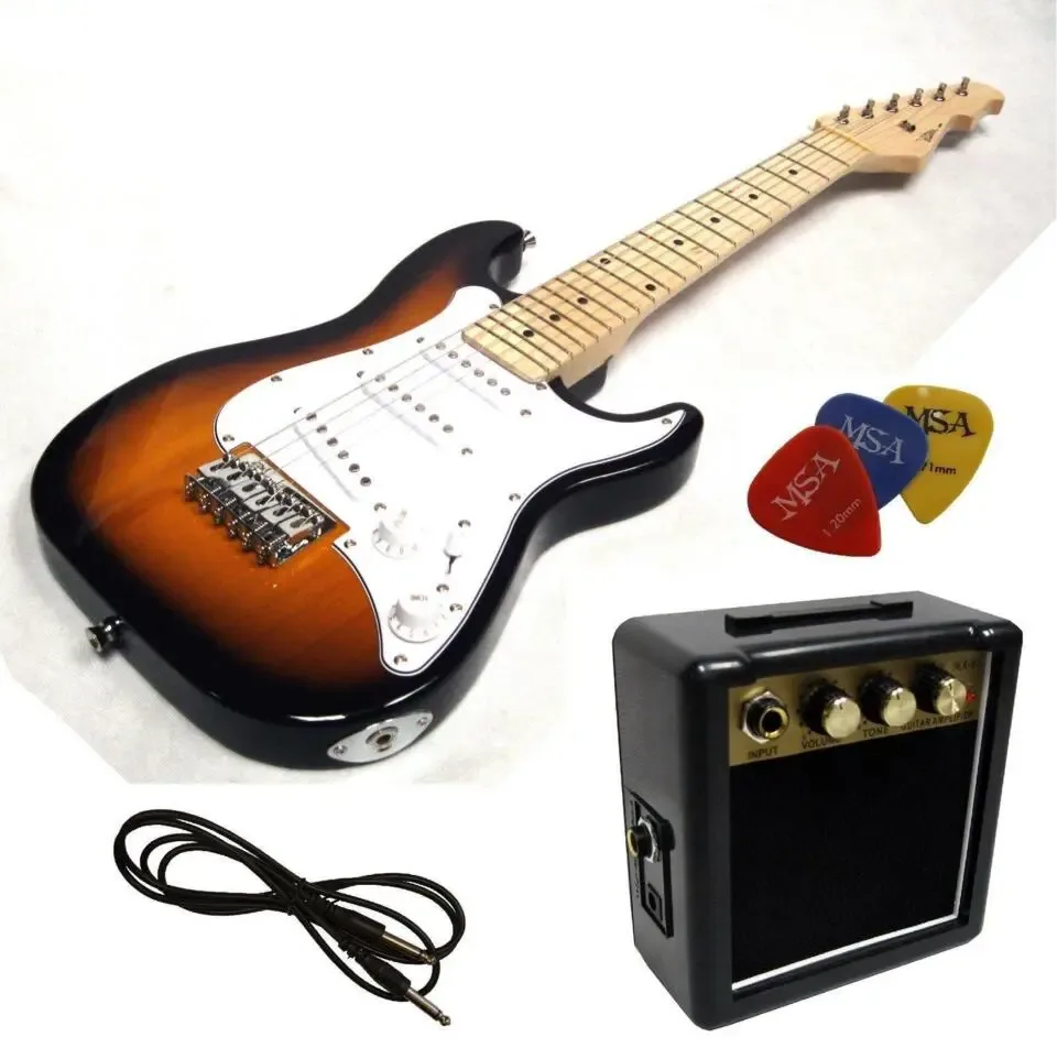 Vision elektrische gitaar vr kinderen 1/4  Style 1 sunburst met versterkerset