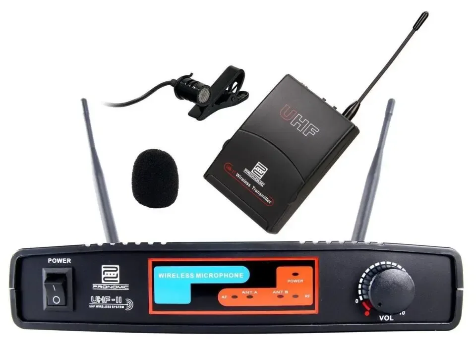 Pronomic UBF-11 Pro Presenter draadloze microfoonset K8 opsteekmicro en UBF-11 zakzenderset