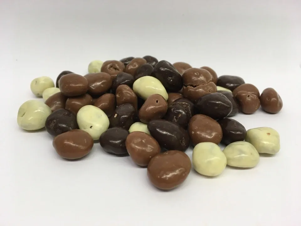 rozijntjes in chocolade 250 gr Moeder Babelutte