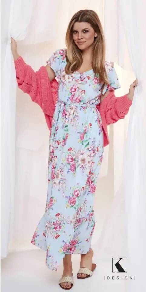 Maxi jurk v-hals Q621