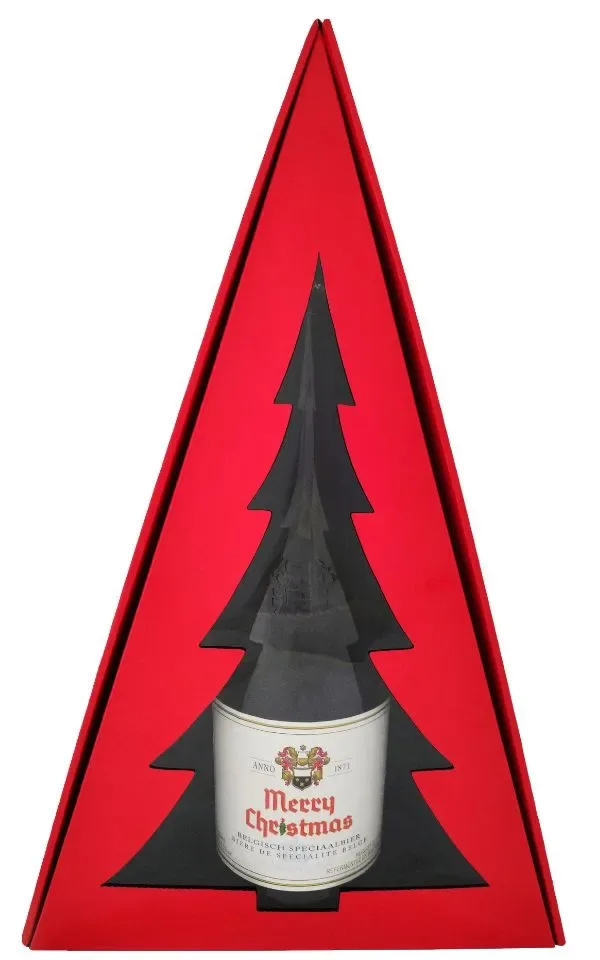 Kerstpakket Bier : Duvel (750 ml) in Luxe Kerstboom Verpakking