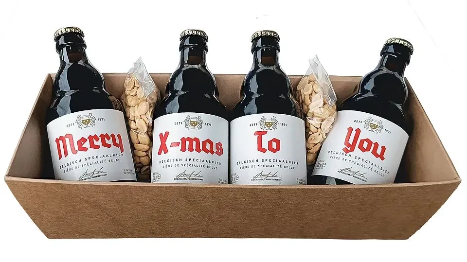 Duvel Kerst Bierpakket : Merry X-mas To You (4 flesjes)