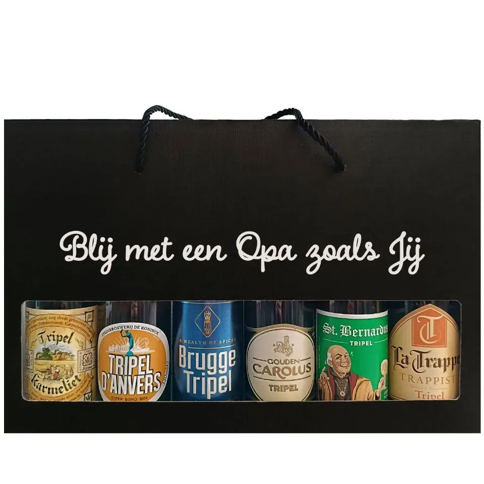 Bierpakket Tripel Bier: Blij met een Opa zoals Jij (6 flesjes) - Geschenkdoos