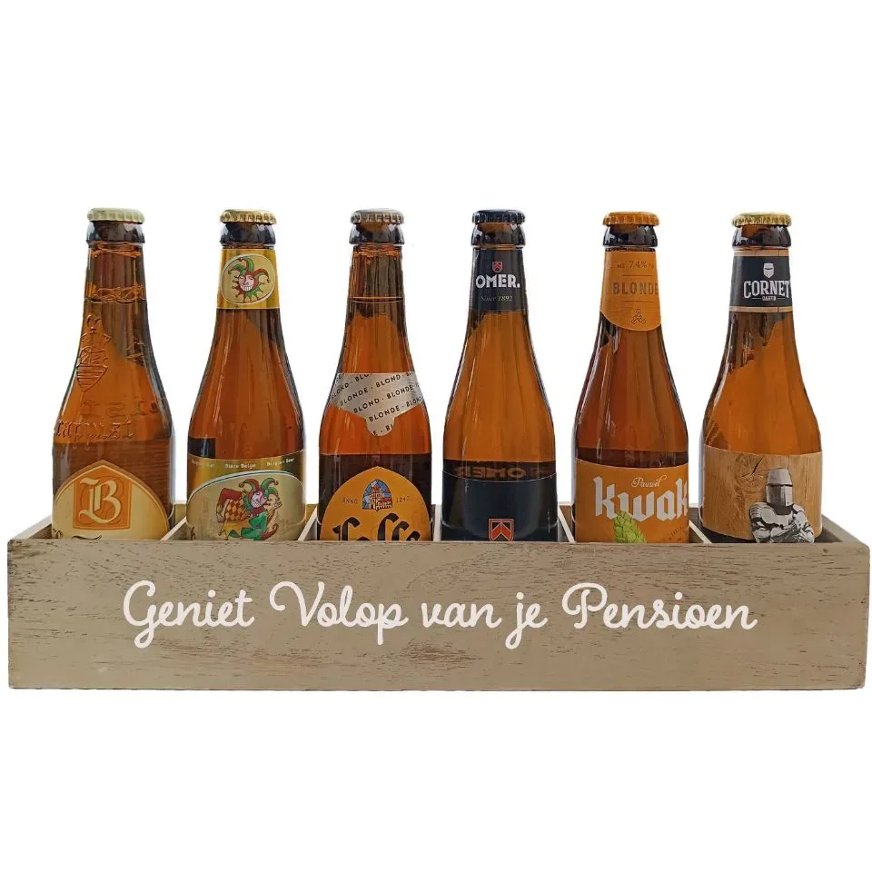 Bierpakket Blond Bier: Geniet Volop Van Je Pensioen (6 flesjes) - Kratje