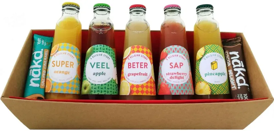 LOOZA Sapjes 'Super veel Beter Sap' (5x20cl) & NAKD Bars - Beterschapswensen