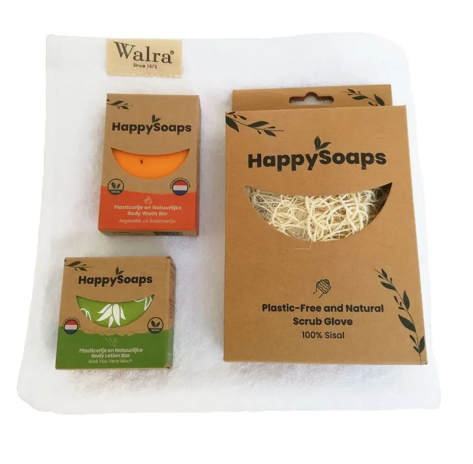 Happy Soaps producten met Walra Handdoek