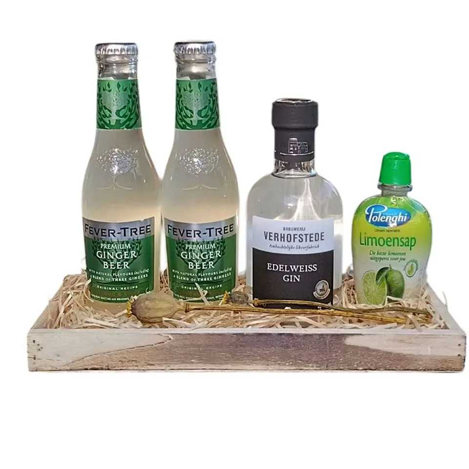 Ginny The Mule Cocktail (Gin, limoensap & Fever Tree Ginger Beer)