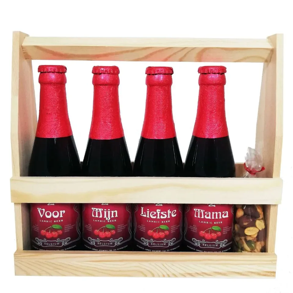 Kriek Bierpakket : Voor Mijn Liefste Mama - Houten Kratje