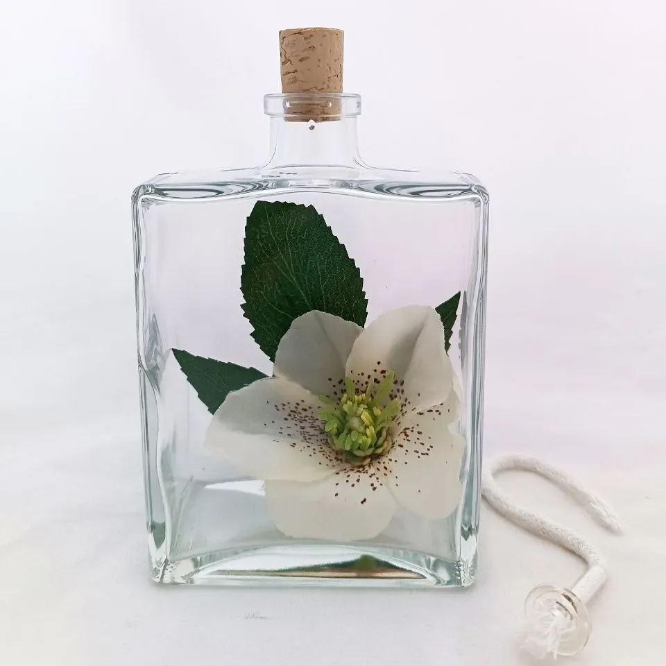 Olielamp Capri met Bloem (500 ml)