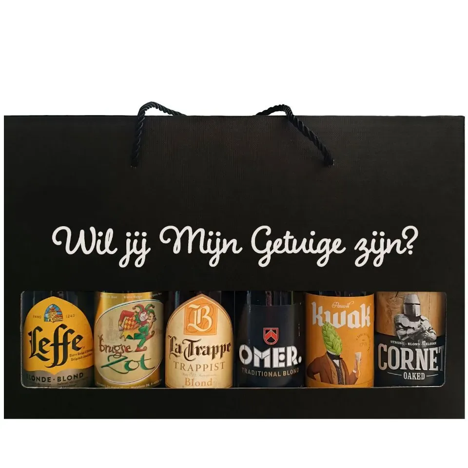 Bierpakket Blond Bier: Wil jij Mijn Getuige zijn? - Geschenkdoos