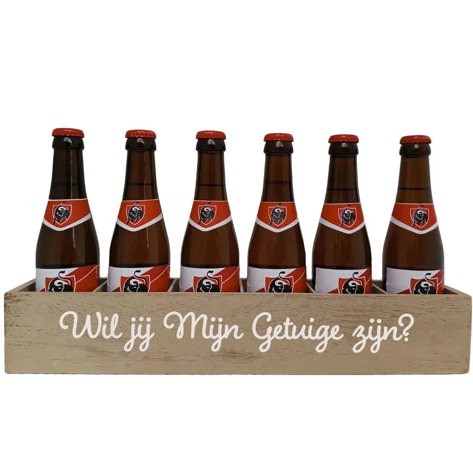 Jupiler Bierpakket : Wil jij Mijn Getuige zijn? - Houten Kratje