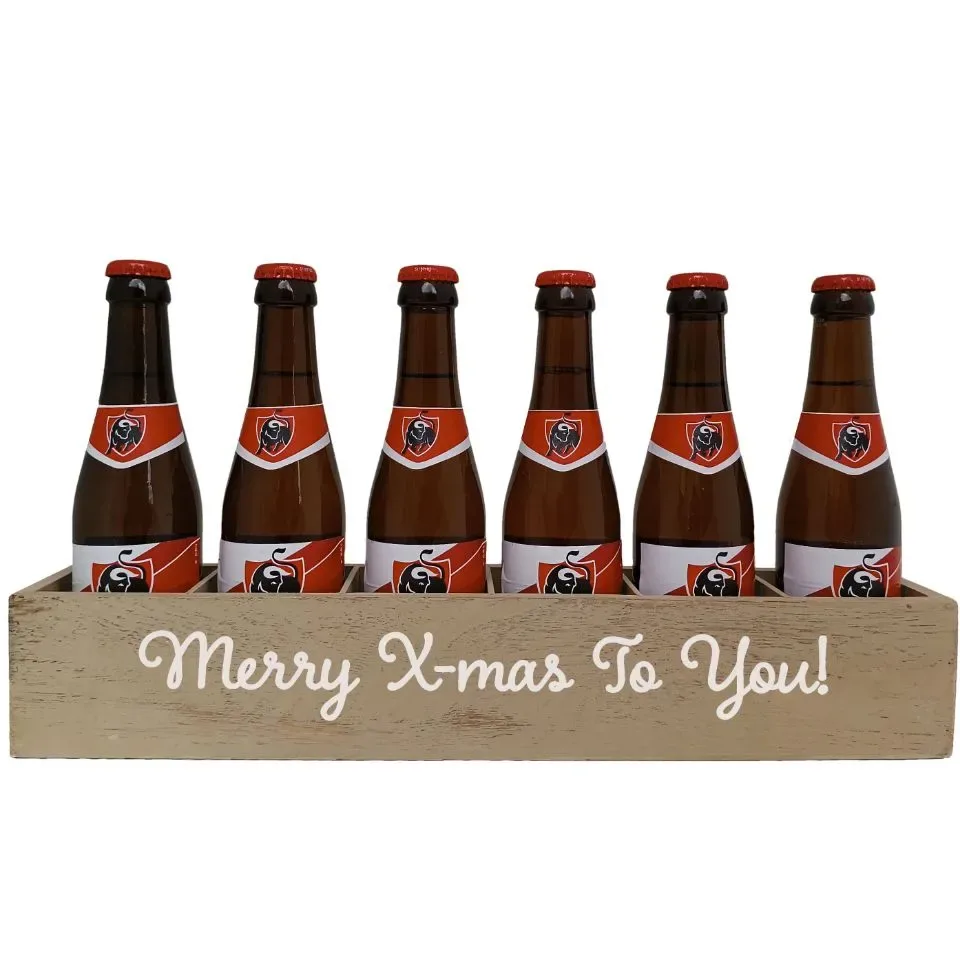 Jupiler Bierpakket : Merry X-mas To You! Houten Kratje