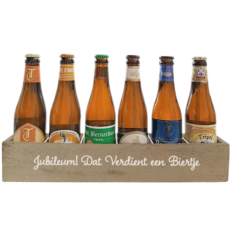 Bierpakket Tripel Bier: Jubileum! Dat verdient een Biertje - Kratje