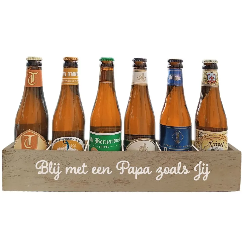 Bierpakket Tripel Bier: Blij met een Papa zoals jij - Kratje