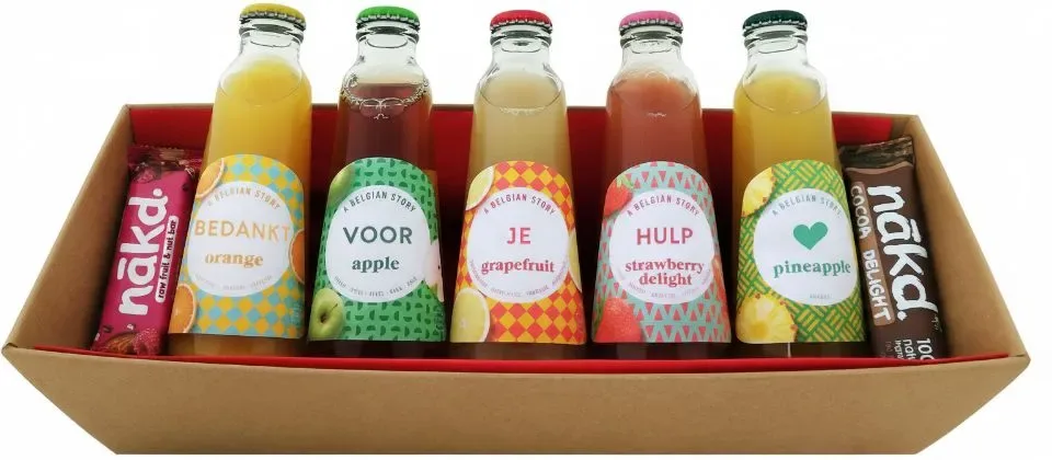 LOOZA Sapjes 'Bedankt voor je hulp' (5x20cl) & NAKD Bars